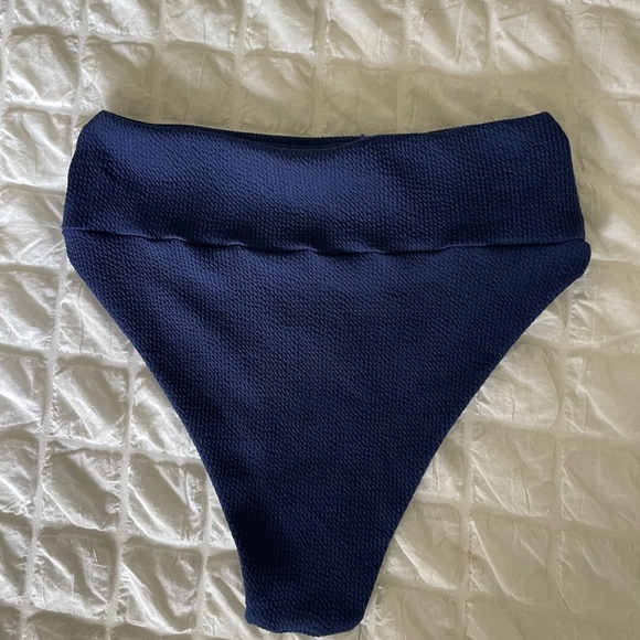 Melissa Odabash Hampton navy ridges high waist bikini bottom - Picture 12 of 13